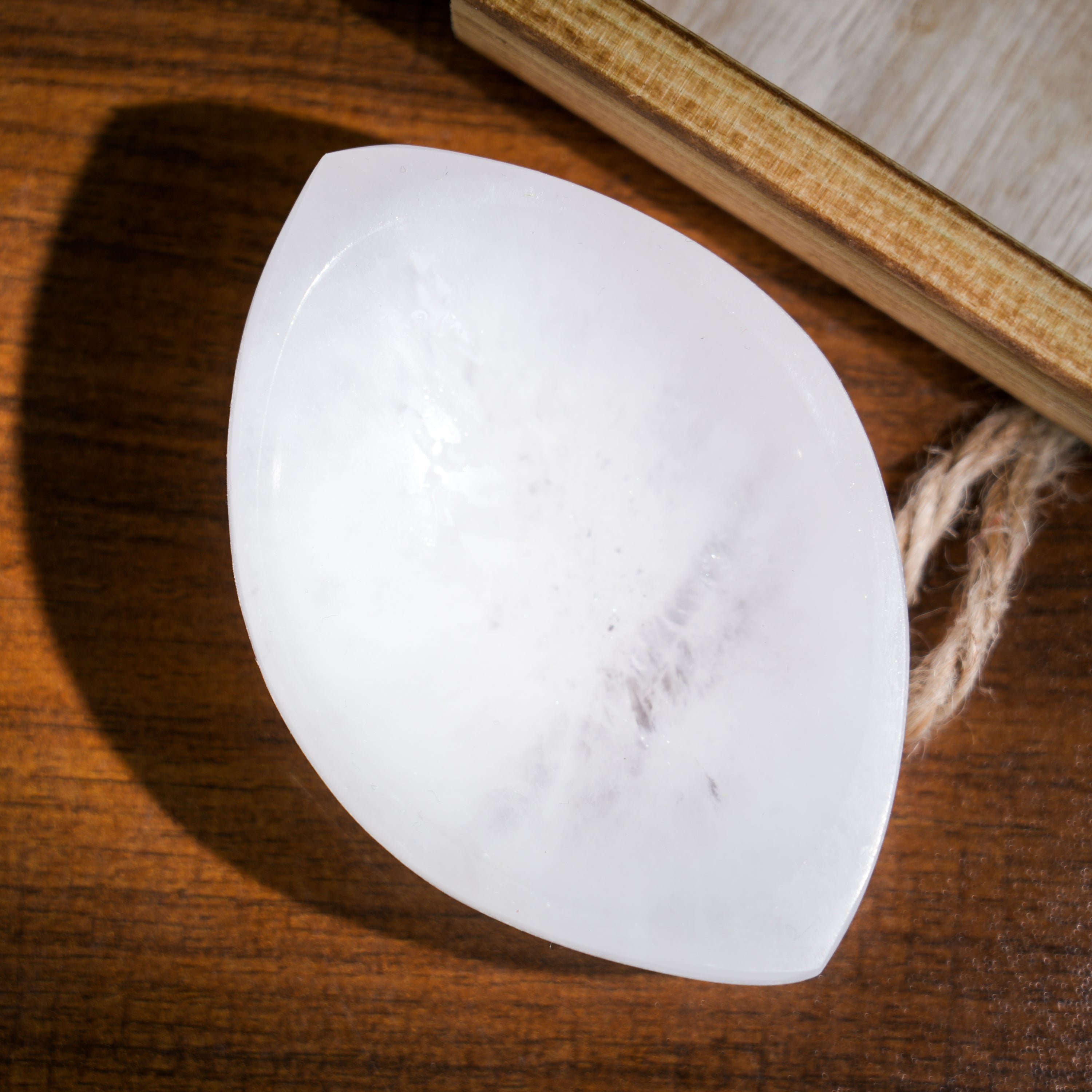 Selenite Oval Charging Bowl - Helmsman Crystal - Healing Crystal