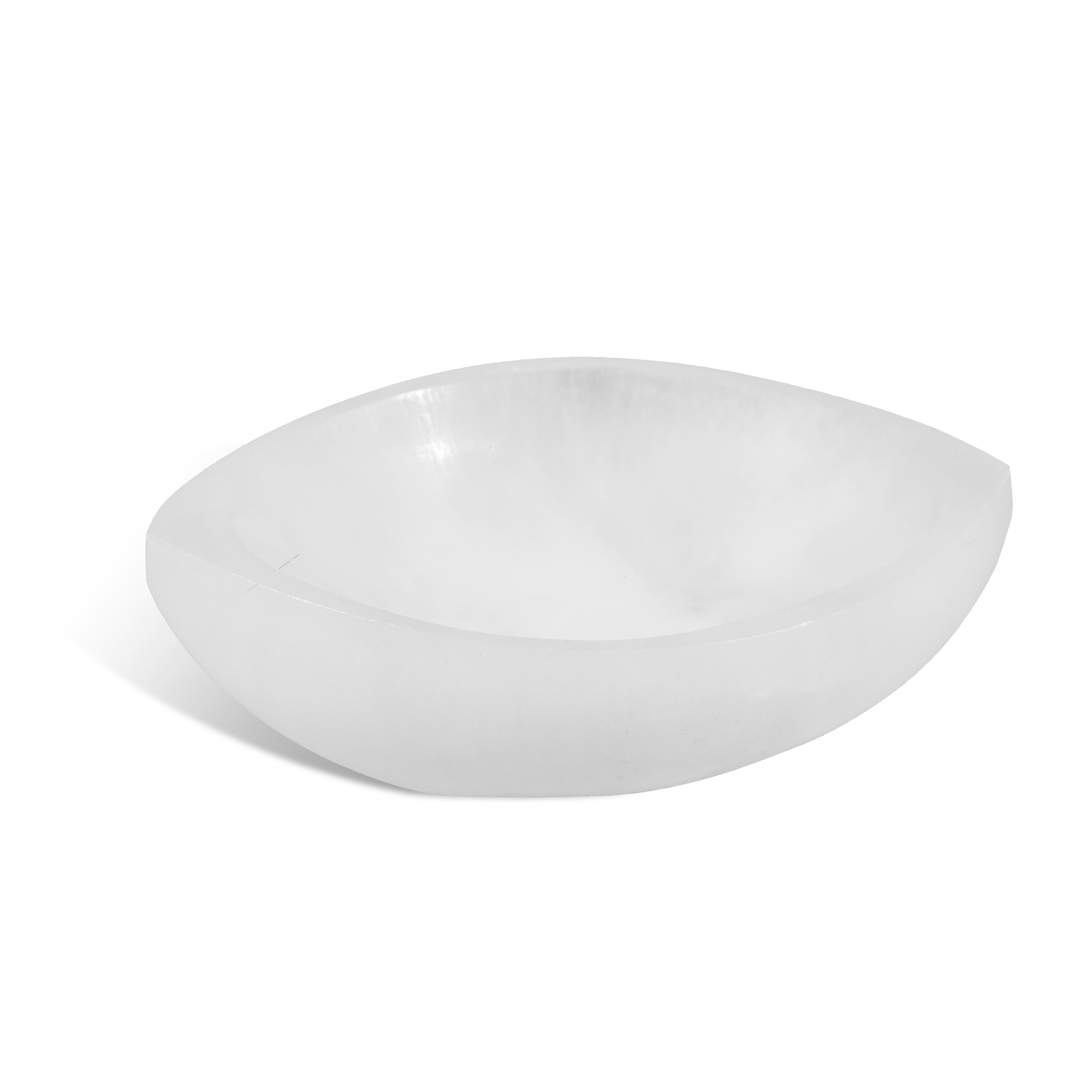 Selenite Oval Charging Bowl - Helmsman Crystal - Healing Crystal