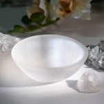 Selenite Round Charging Bowl - helmsman - crystal