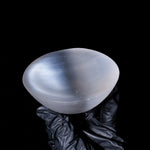 Selenite Round Charging Bowl - helmsman - crystal