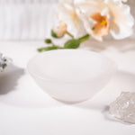 Selenite Round Charging Bowl - helmsman - crystal