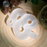 Selenite Snake Carving - Helmsman Crystal - Healing Crystal