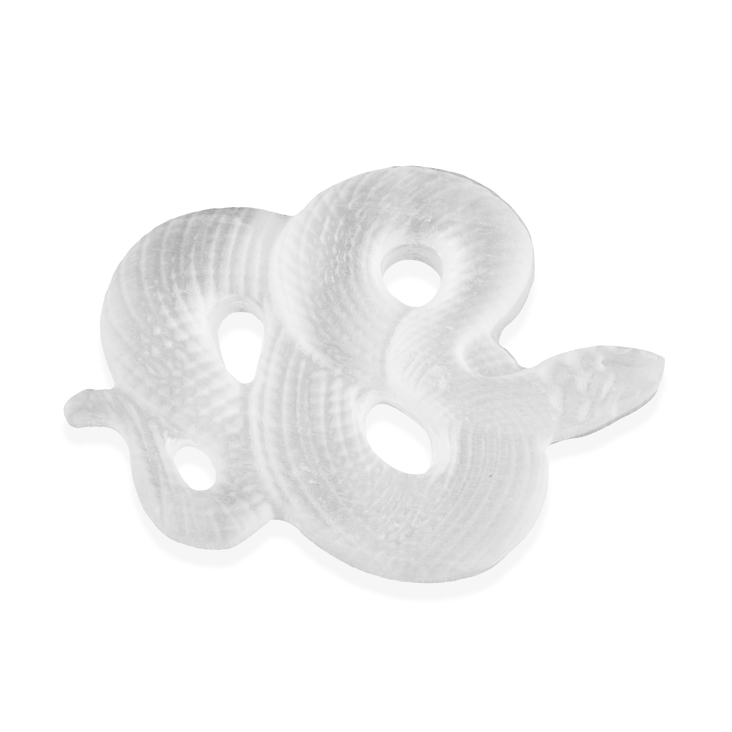 Selenite Snake Carving - Helmsman Crystal - Healing Crystal
