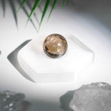 Selenite Sphere Holder - helmsman - crystal
