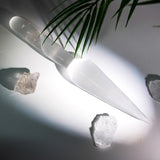 Selenite Spiral Spear - helmsman - crystal