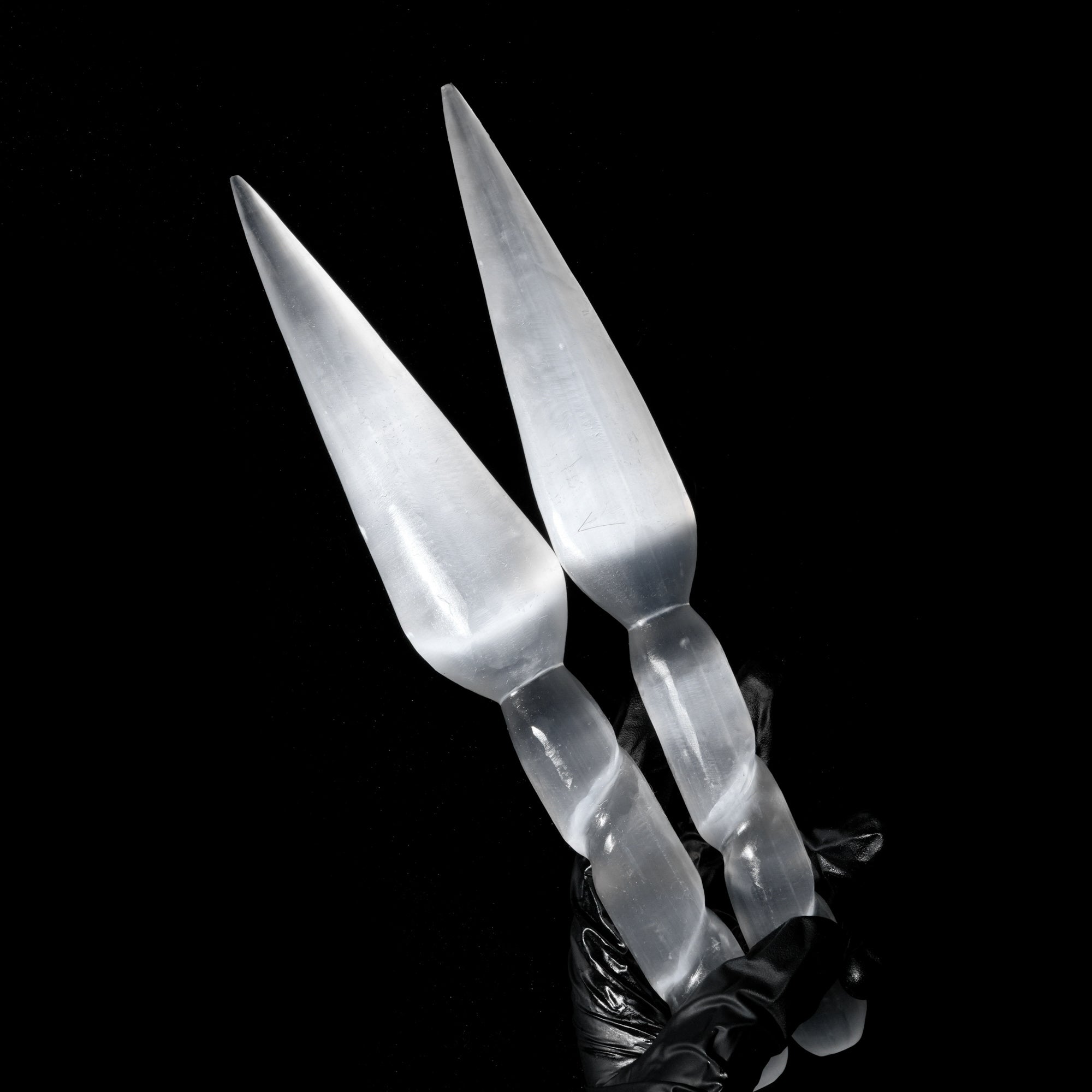 Selenite Spiral Spear - helmsman - crystal