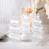 Selenite Spiral Tower - helmsman - crystal