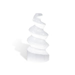 Selenite Spiral Tower - helmsman - crystal