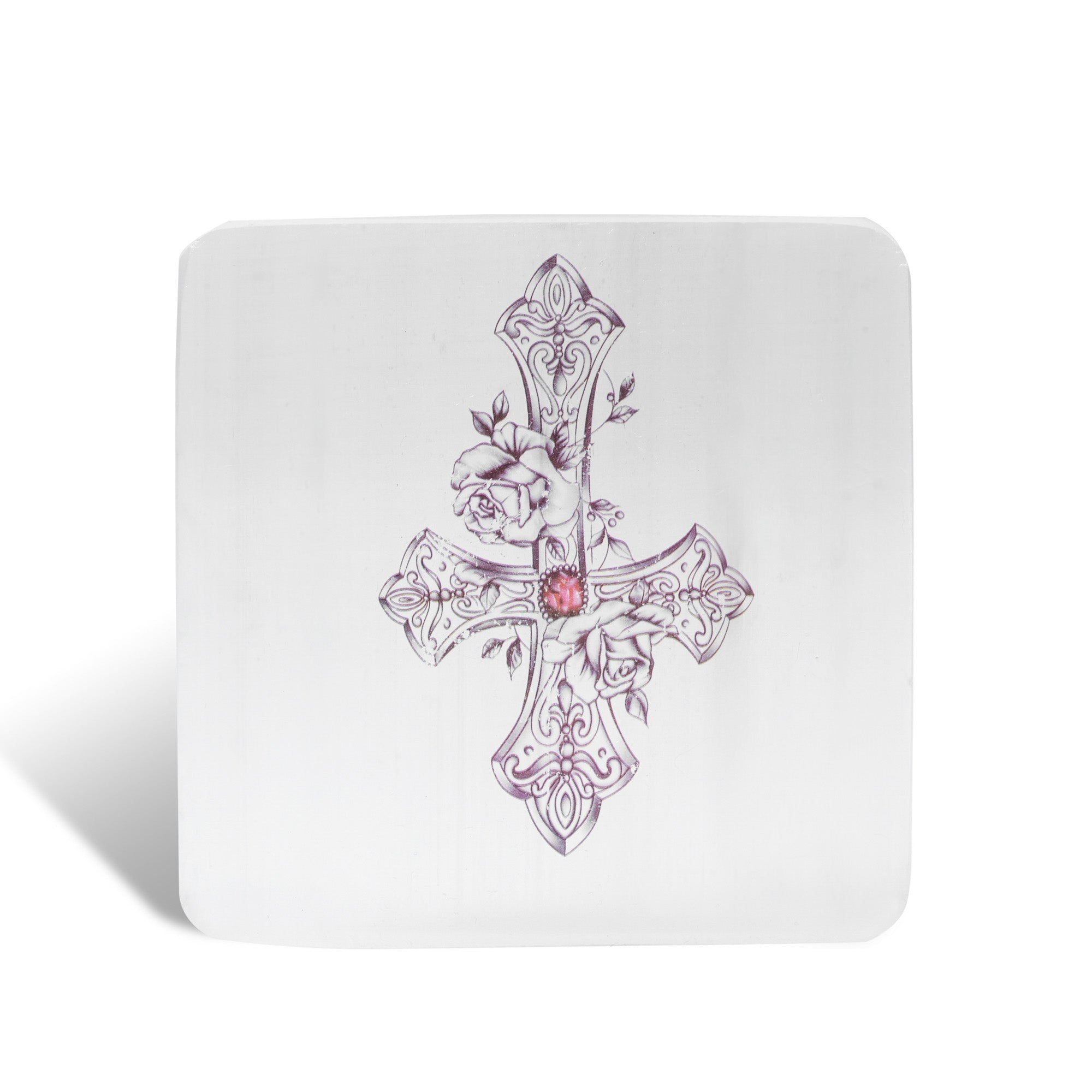Selenite Square Charging Plate - helmsman - crystal