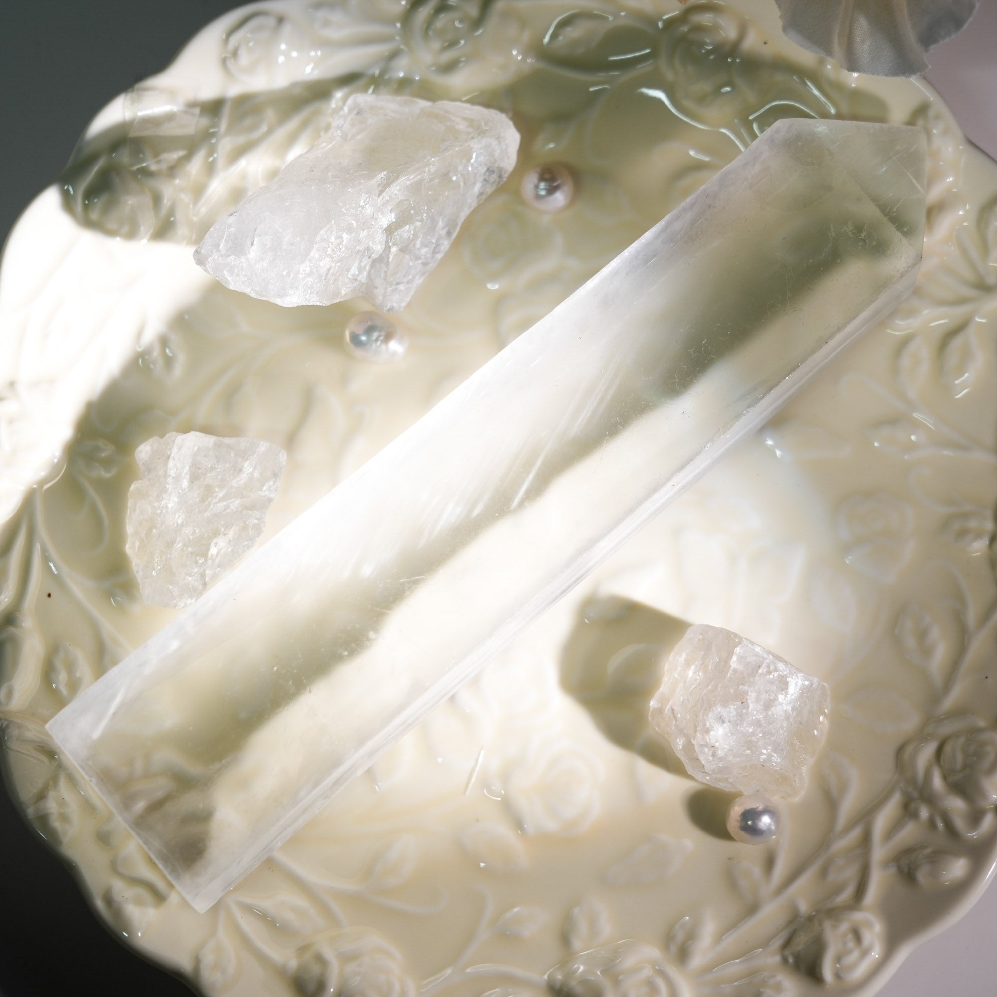 Selenite Tetrahedron Tower - helmsman - crystal