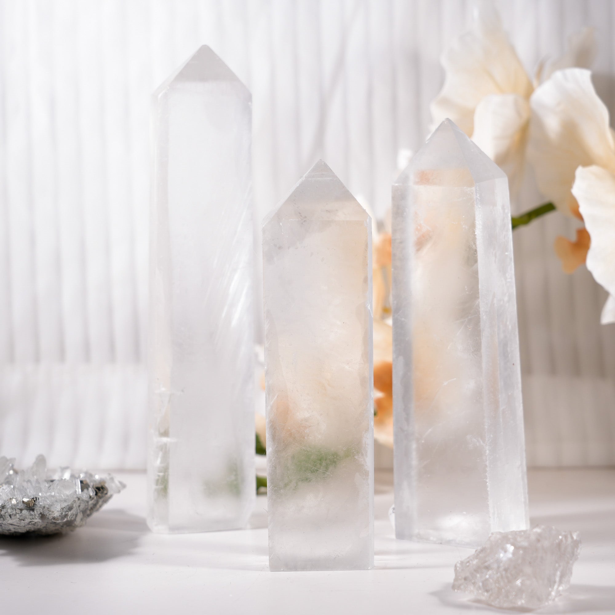 Selenite Tetrahedron Tower - helmsman - crystal