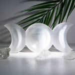 Selenite Triple Moon Charging Bowl - helmsman - crystal