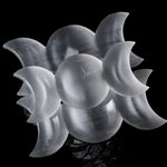 Selenite Triple Moon Charging Bowl - helmsman - crystal