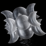 Selenite Triple Moon Charging Bowl - helmsman - crystal