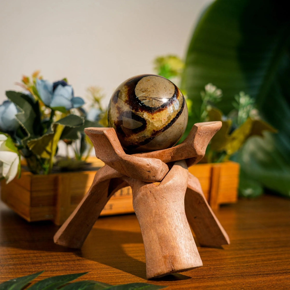 Septarian Sphere - helmsman - crystal