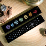 Seven Chakras Black Obsidian Wand - helmsman - crystal