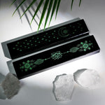 Seven Chakras Black Obsidian Wand - helmsman - crystal