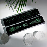 Seven Chakras Black Obsidian Wand - helmsman - crystal