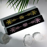 Seven Chakras Black Obsidian Wand - helmsman - crystal