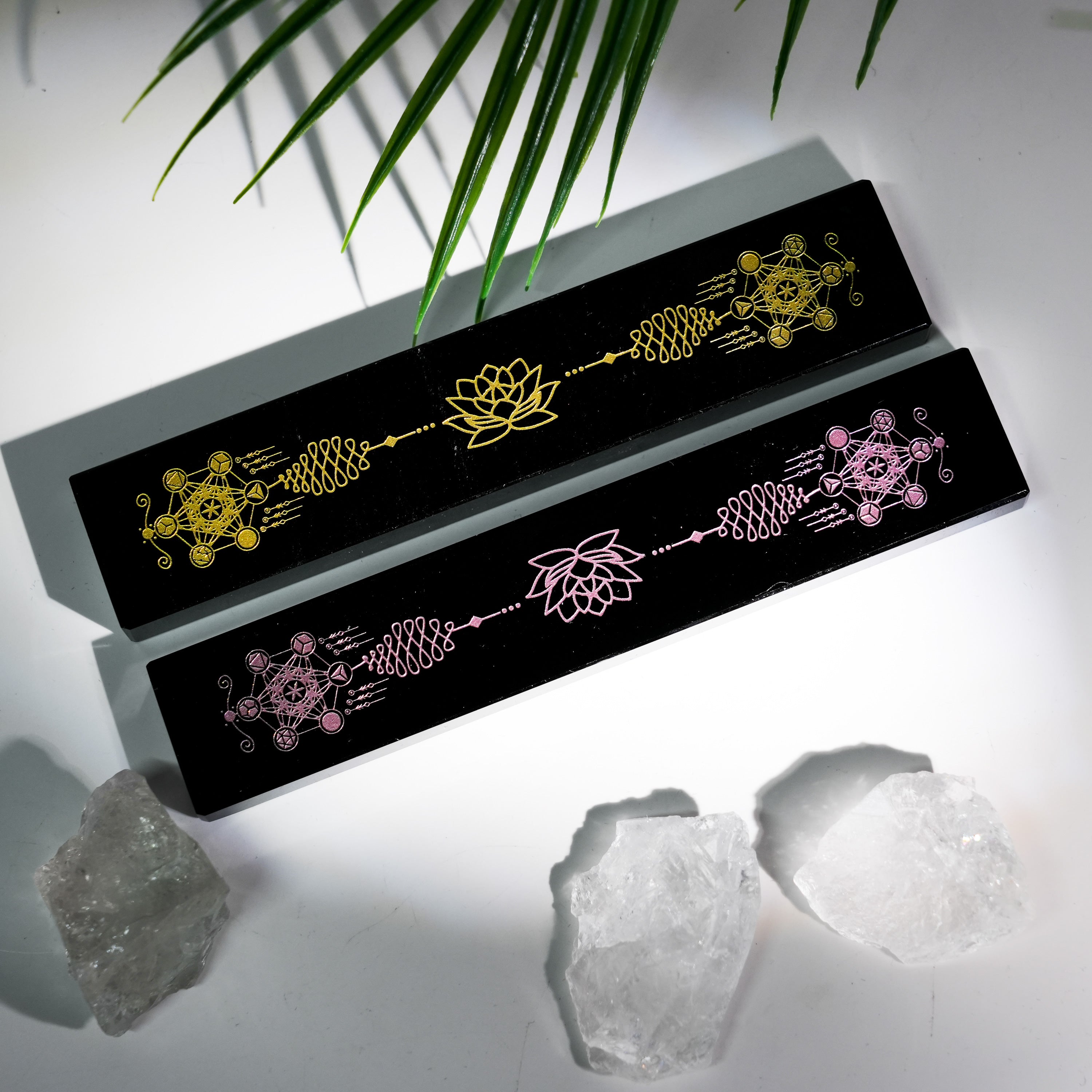 Seven Chakras Black Obsidian Wand - Helmsman Crystal - Healing Crystal