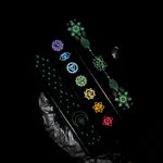 Seven Chakras Black Obsidian Wand - Helmsman Crystal - Healing Crystal