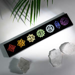 Seven Chakras Black Obsidian Wand - Helmsman Crystal - Healing Crystal