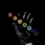Seven Chakras Black Obsidian Wand - Helmsman Crystal - Healing Crystal