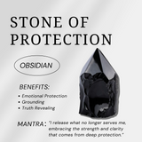 Black Obsidian Flame Freeform-Helmsman Crystal