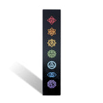 Seven Chakras Black Obsidian Wand - Helmsman Crystal - Healing Crystal