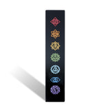 Seven Chakras Black Obsidian Wand - Helmsman Crystal - Healing Crystal