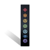 Seven Chakras Black Obsidian Wand - helmsman - crystal