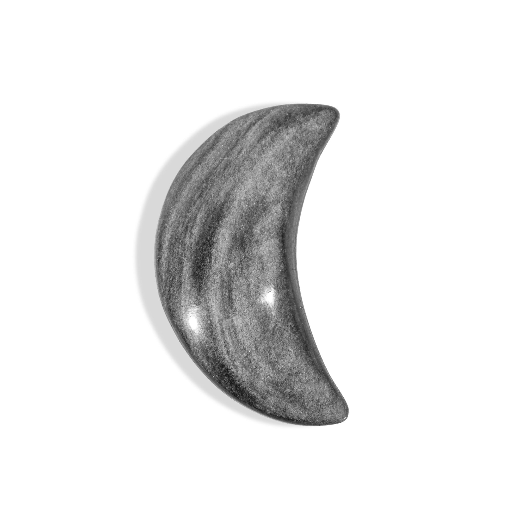 Silver Obsidian Moon - helmsman - crystal