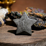 Silver Obsidian Pentagram - helmsman - crystal