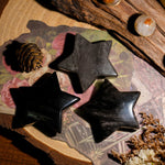 Silver Obsidian Pentagram - helmsman - crystal