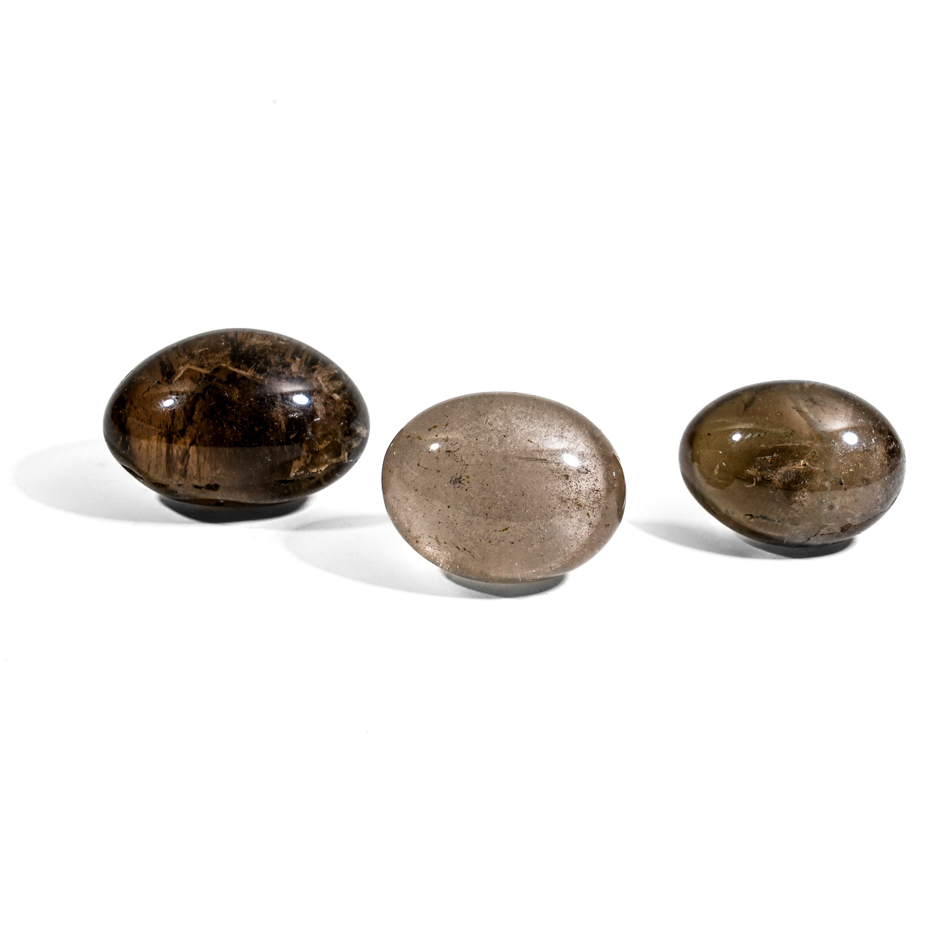 Smoky Quartz Tumbled Stone Set-Helmsman Crystal