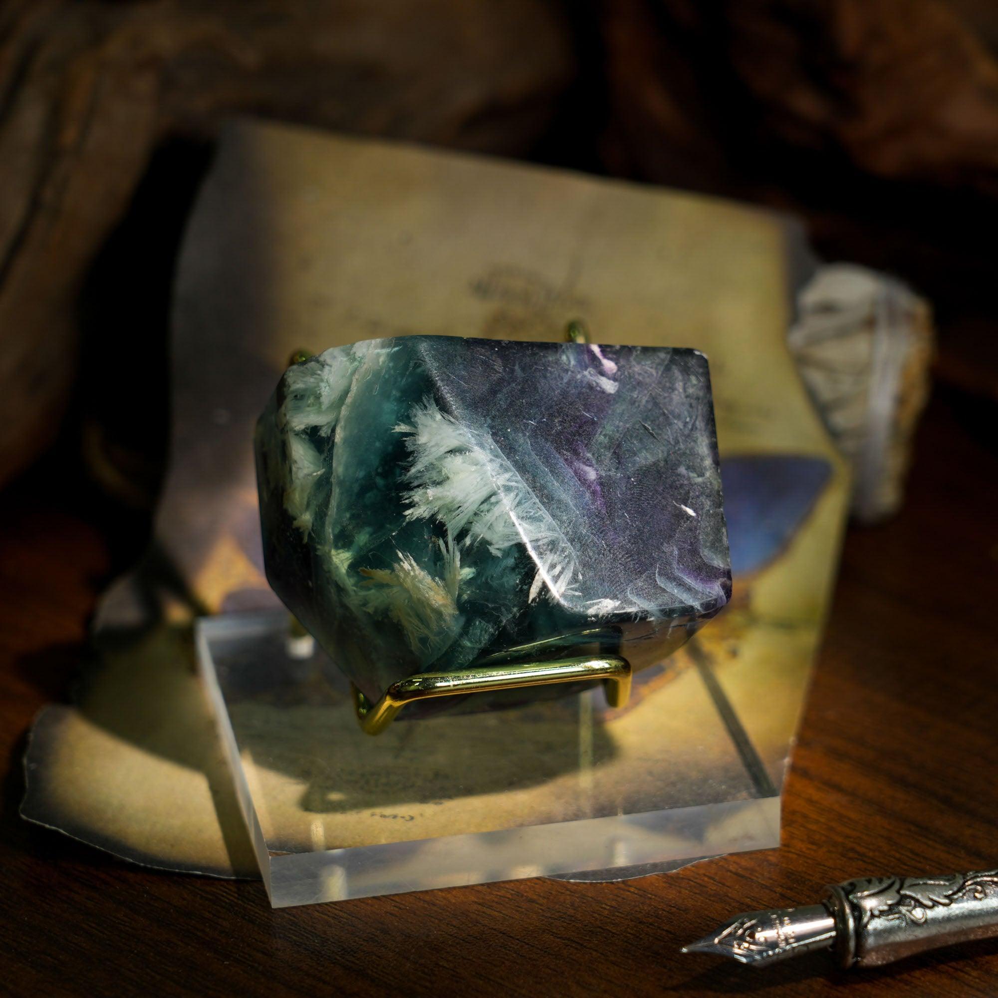 Snowflake Fluorite Freeform - helmsman - crystal