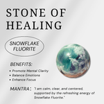 Snowflake Fluorite Sphere - helmsman - crystal