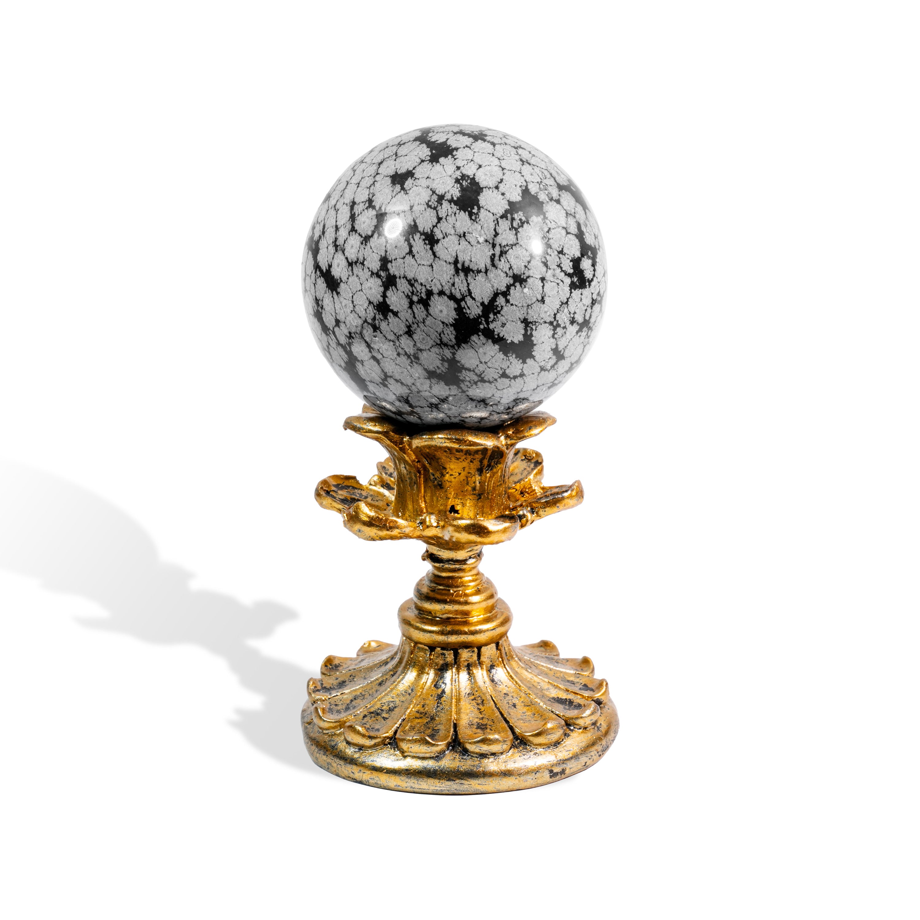 Snowflake Obsidian Sphere-Helmsman Crystal