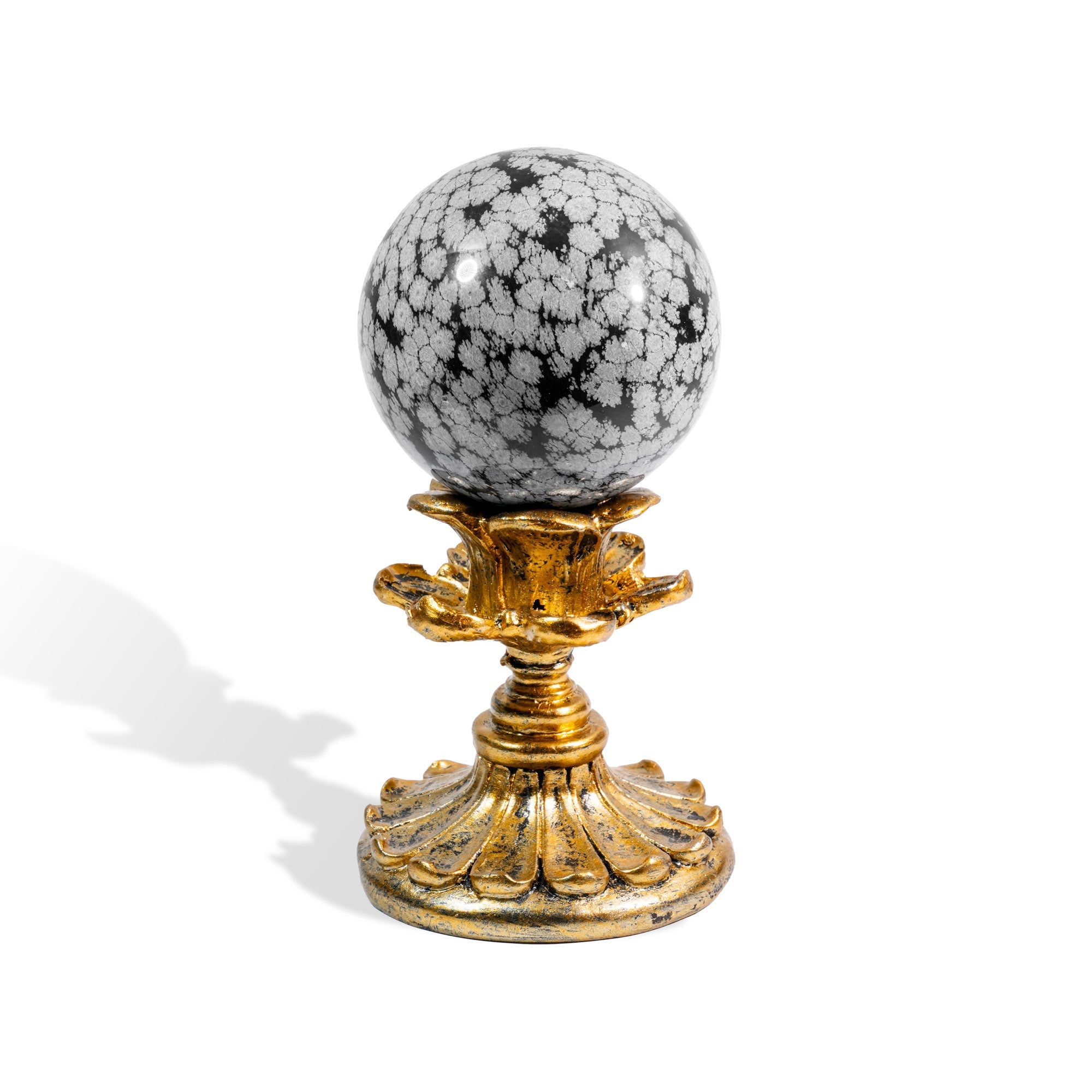 Snowflake Obsidian Sphere - helmsman - crystal