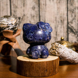 Sodalite Hello Kitty Carving - helmsman - crystal