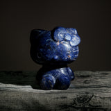 Sodalite Hello Kitty Carving-Helmsman Crystal