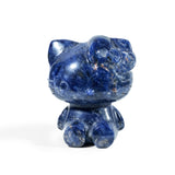 Sodalite Hello Kitty Carving-Helmsman Crystal