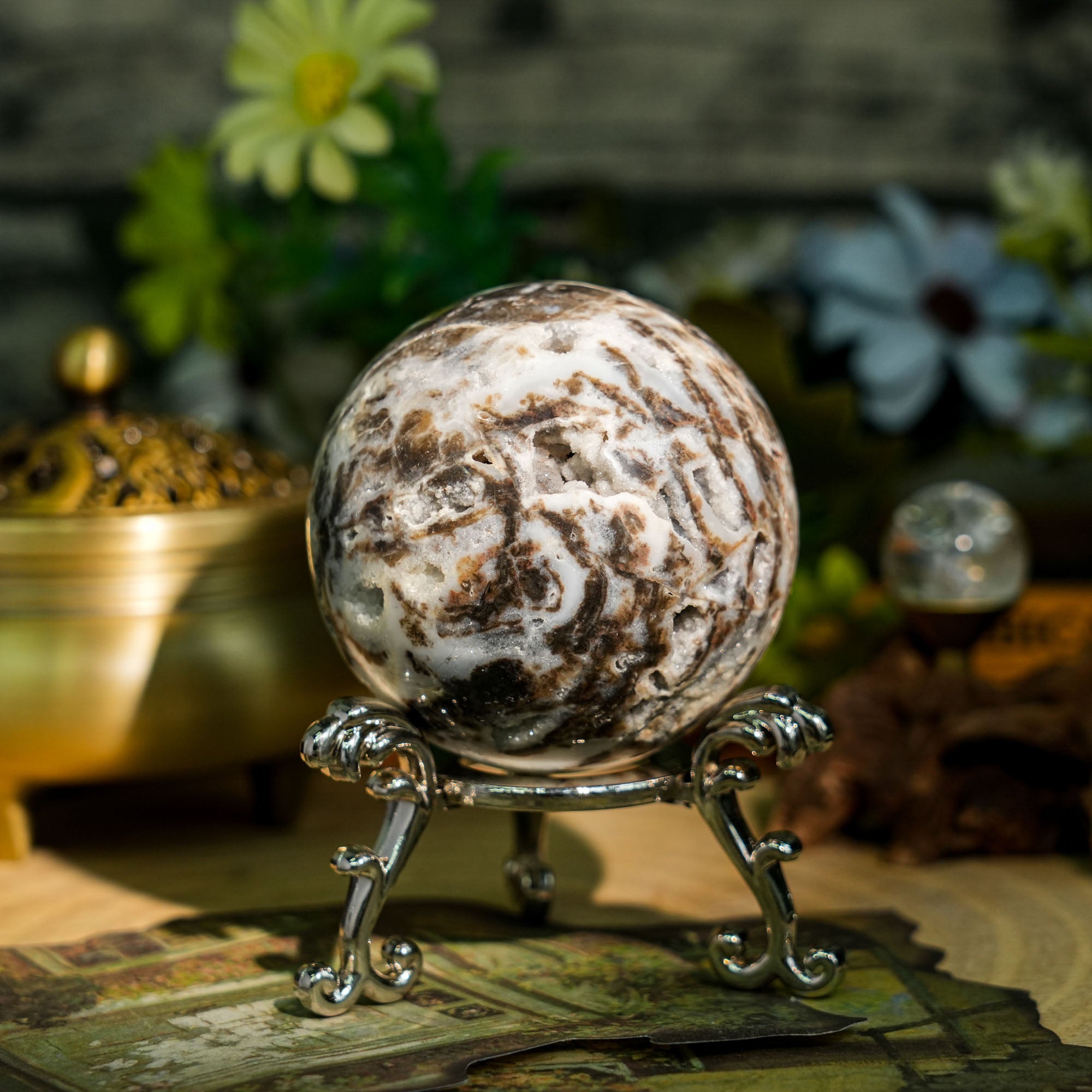Sphalerite Sphere - helmsman - crystal