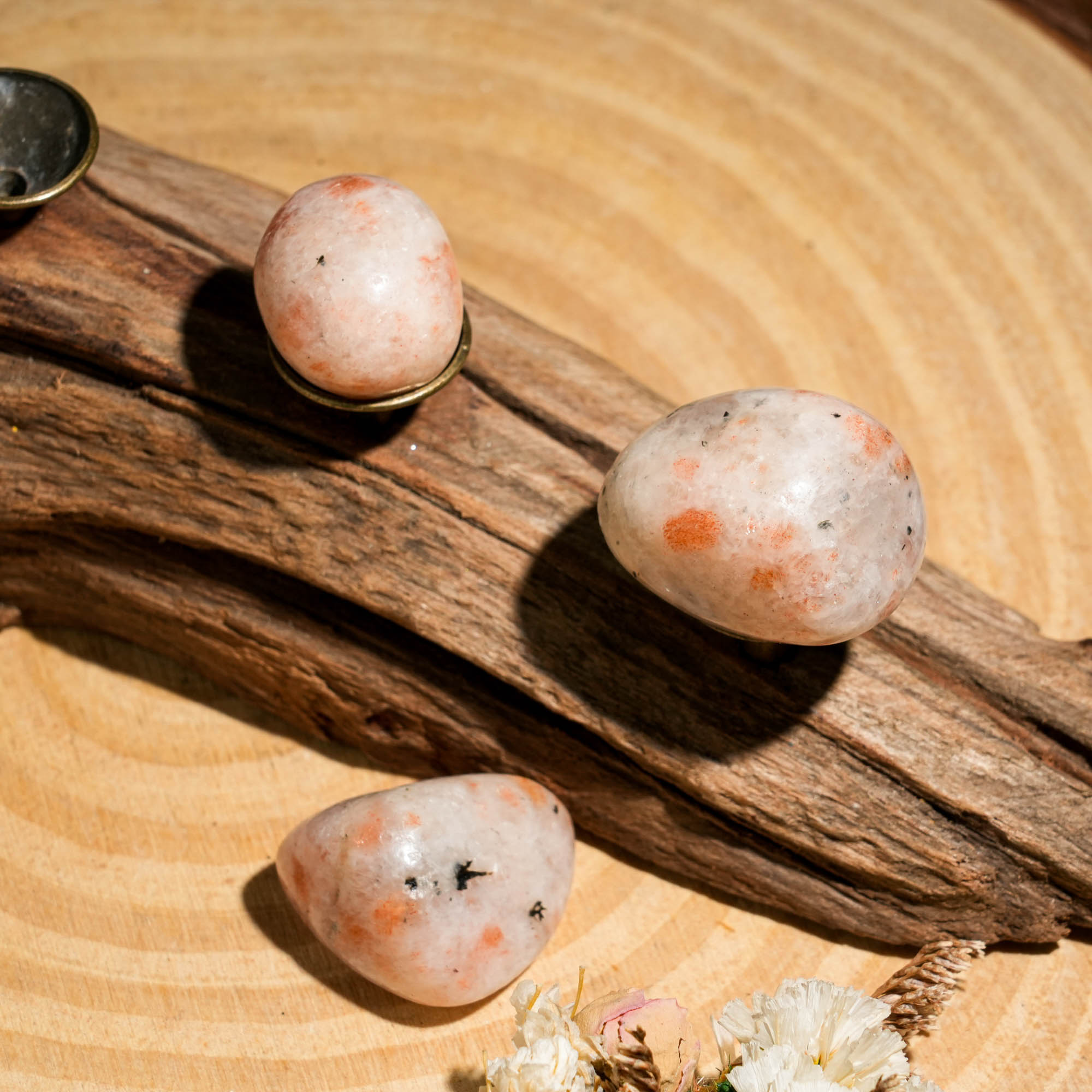 Sunstone Tumbled Stone Set - helmsman - crystal