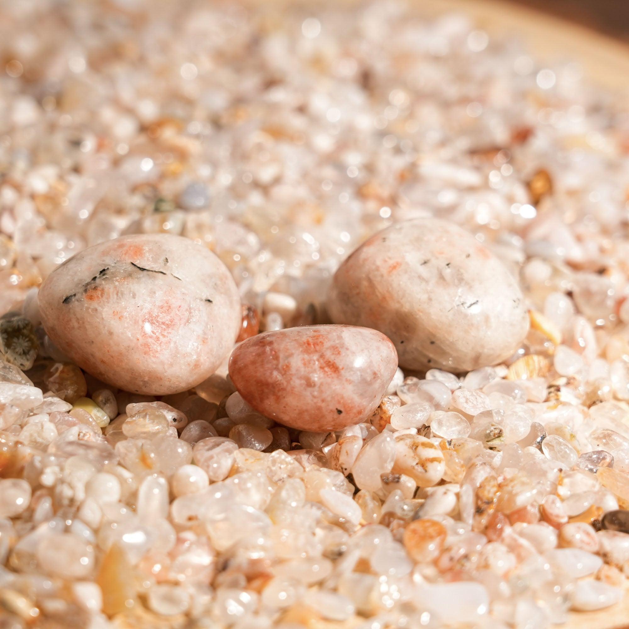 Sunstone Tumbled Stone Set - helmsman - crystal