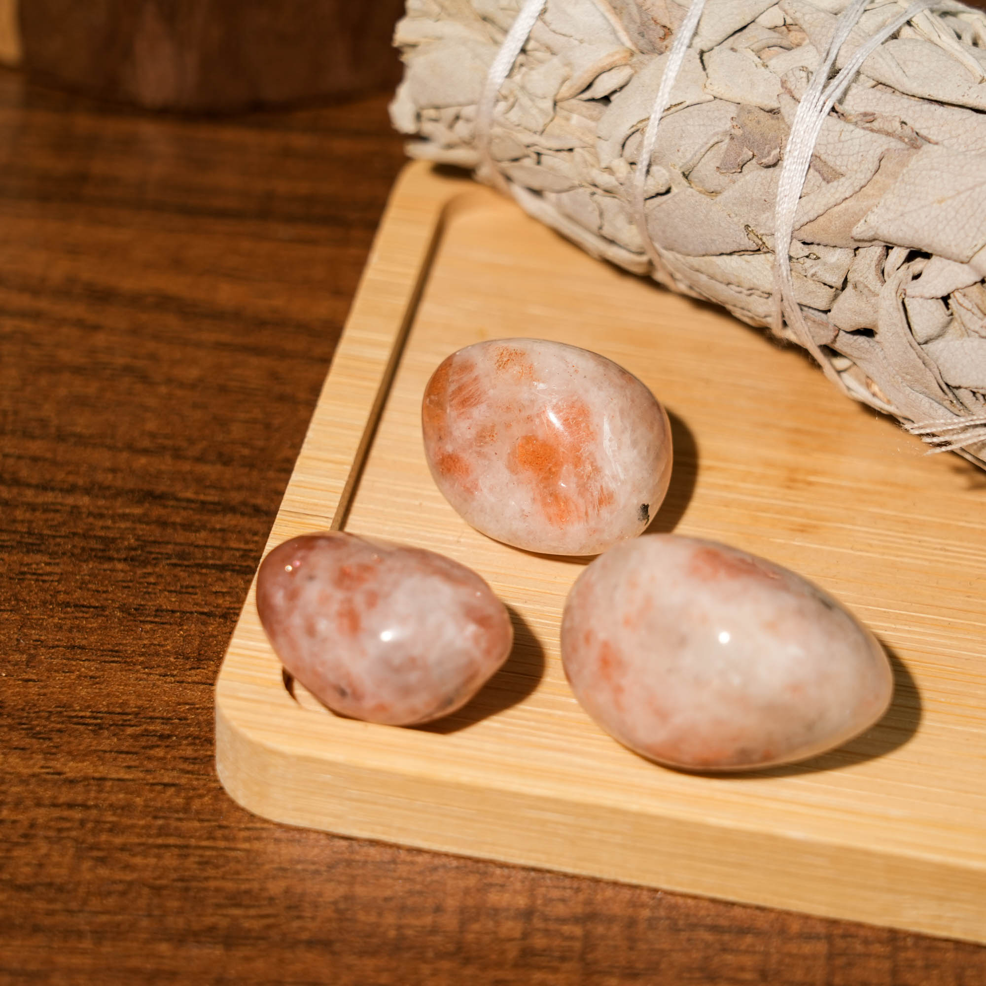 Sunstone Tumbled Stone Set - helmsman - crystal