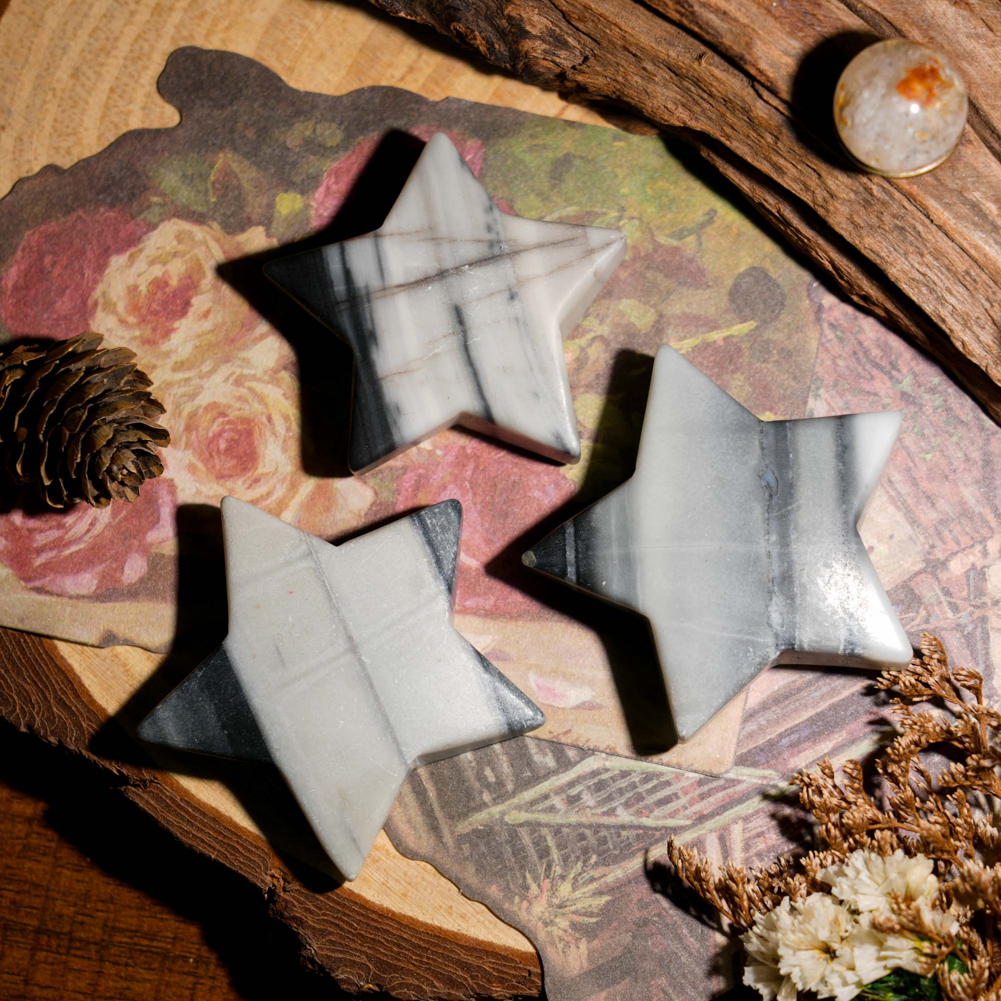 Taiji Jade Pentagram - helmsman - crystal
