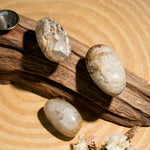 Thousand Layer Quartz Tumbled Stone Set - helmsman - crystal