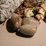 Thousand Layer Quartz Tumbled Stone Set - helmsman - crystal