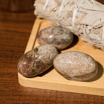 Thousand Layer Quartz Tumbled Stone Set - helmsman - crystal
